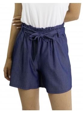 Shorts in denim leggero con fiocco "Marta"